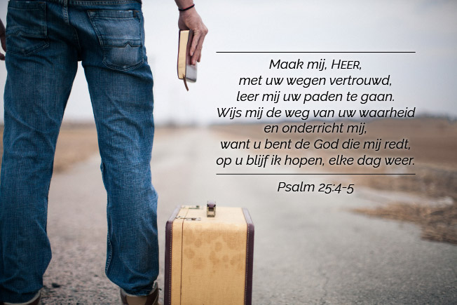 Maak mij, HEER, met uw wegen vertrouwd, leer mij uw paden te gaan.